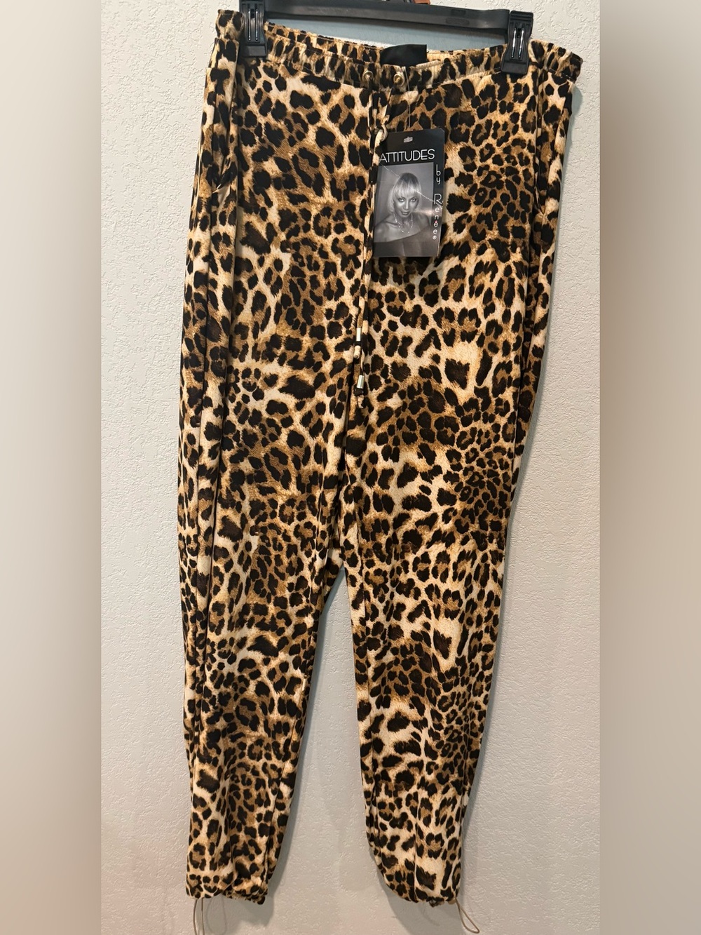 Attitudes by Renee Women’s Leopard Print Joggers - Brown, Black, Cream
